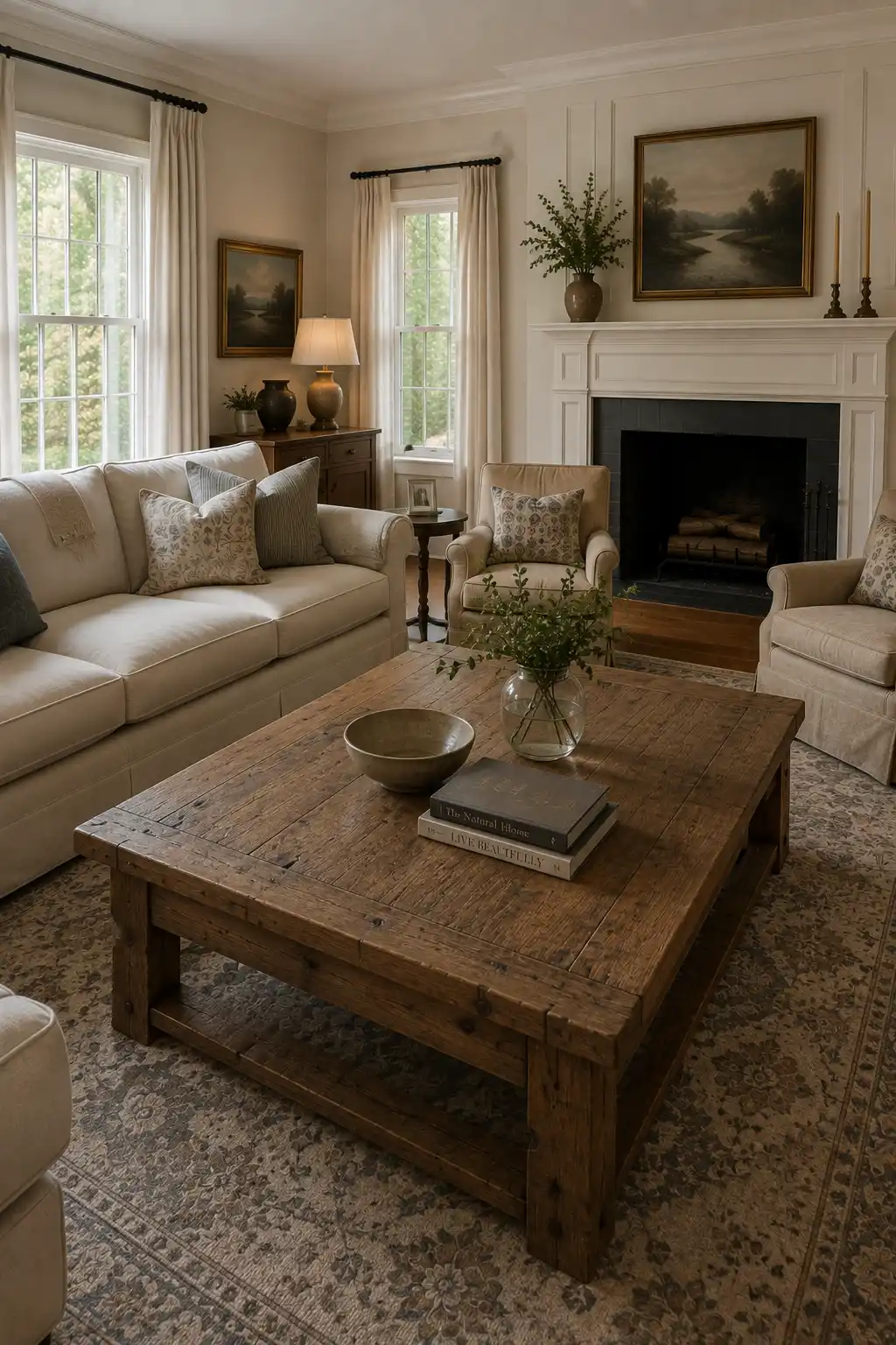 Joanna Gaines Living Room With Beautiful Symmetry