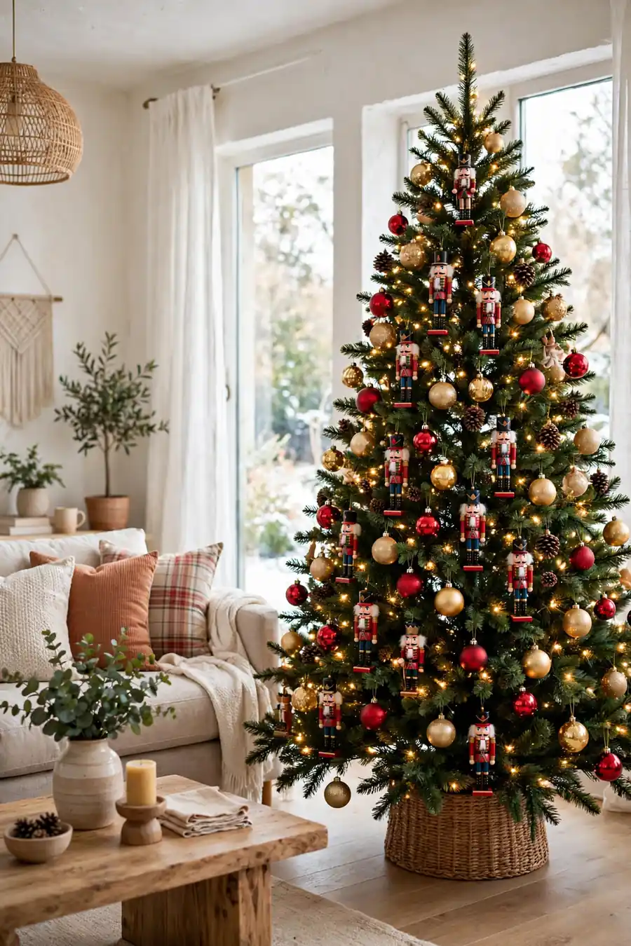 Nutcracker Ornament Christmas Tree Christmas tree decorated with miniature nutcracker ornaments