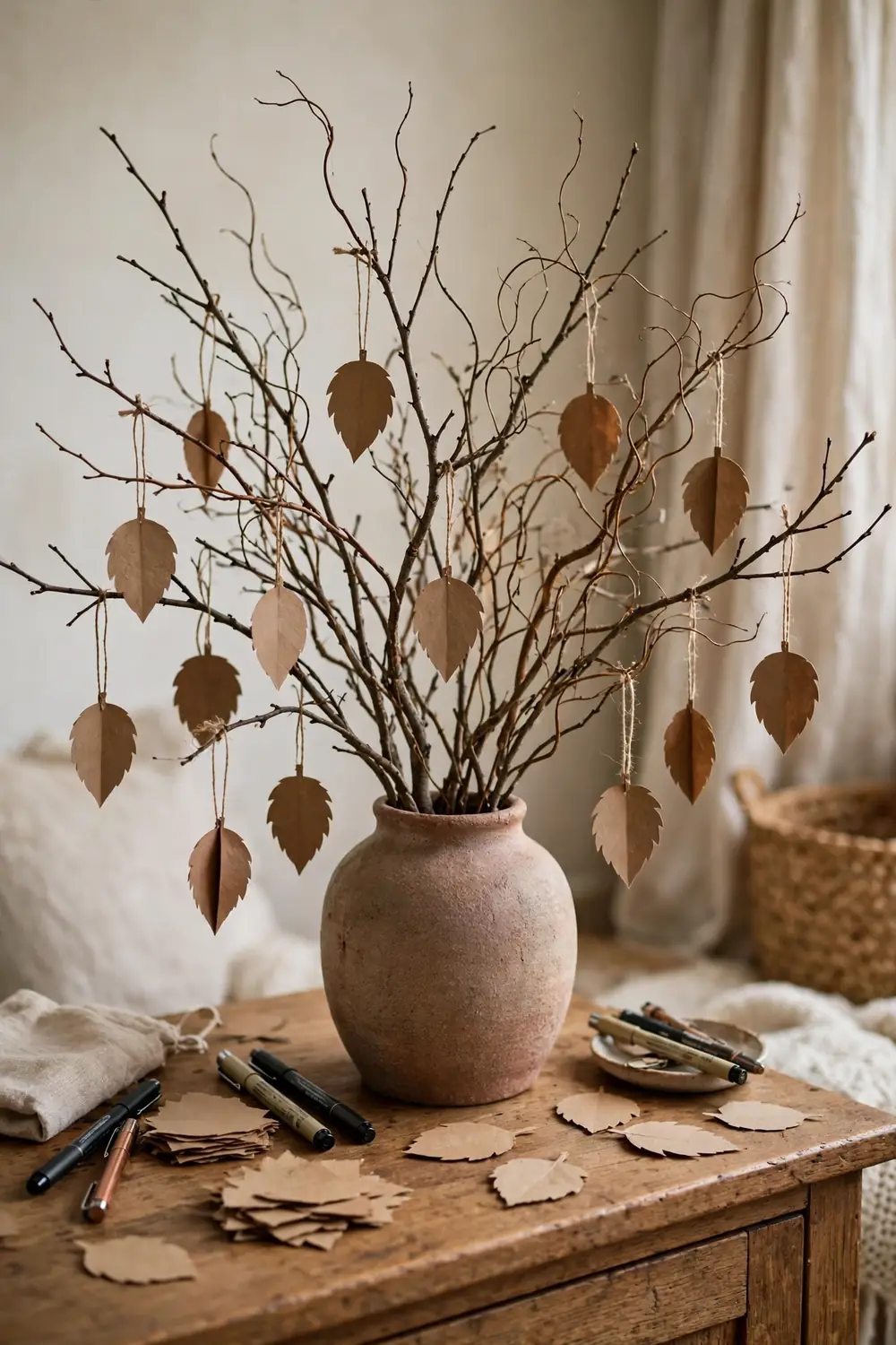 Thankful Tree Display Thanksgiving Dining Room Thankful tree display for thanksgiving dining room decor ideas